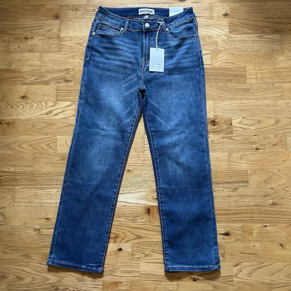 NWT Disclosure Slim Straight Jeans - Blue - 11/30 (DS9542)